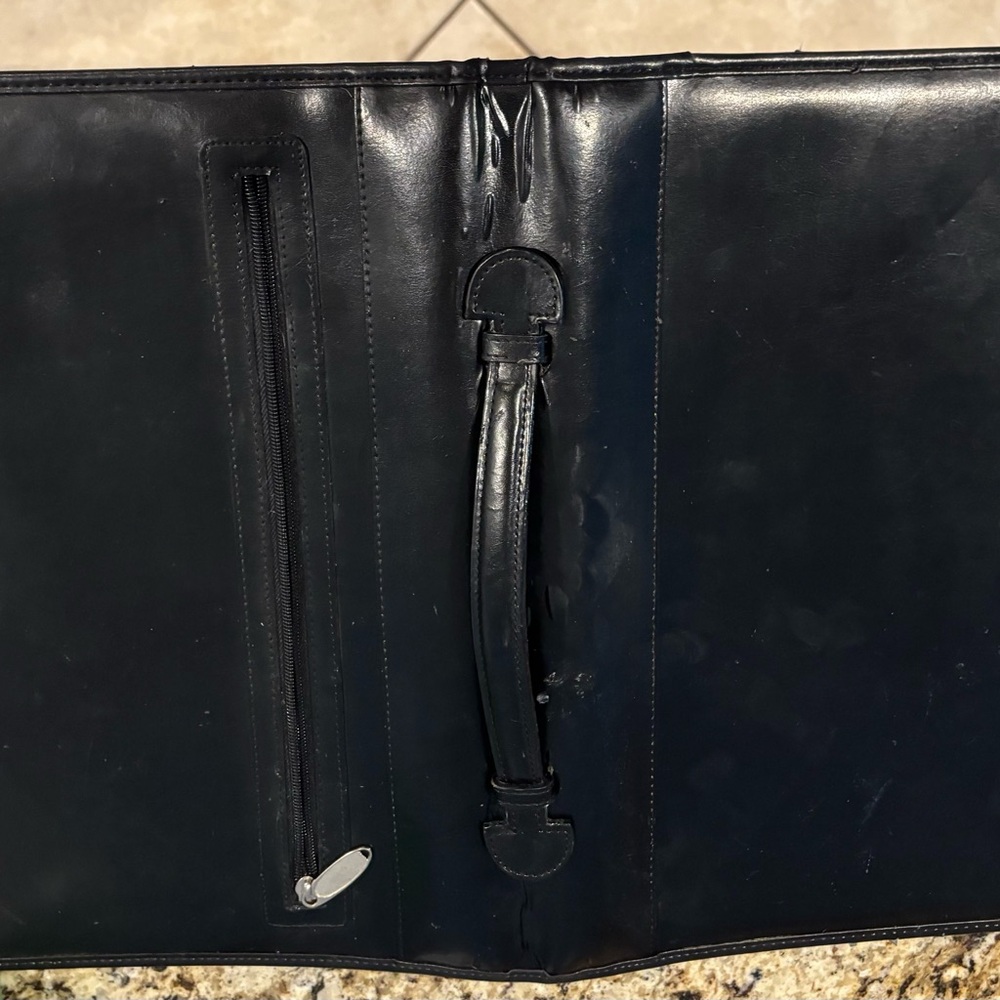 Elegant Black Planner for Men with carrying handle